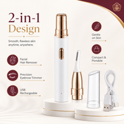 2-in-1 Rechargeable Facial & Eyebrow Trimmer