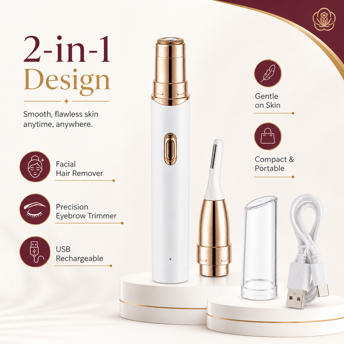 2-in-1 Rechargeable Facial & Eyebrow Trimmer