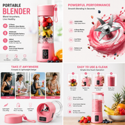 Portable Blender – USB Rechargeable Mini Juicer Bottle