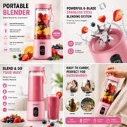 Portable Blender – USB Rechargeable Mini Juicer Bottle