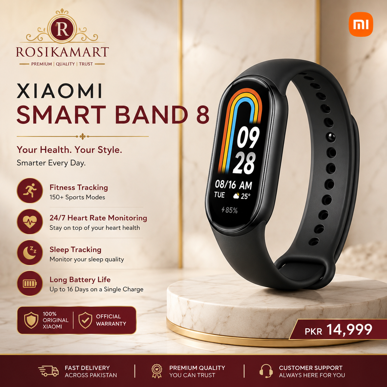 Xiaomi Smart Band 8 – Advanced Fitness & Health Tracker