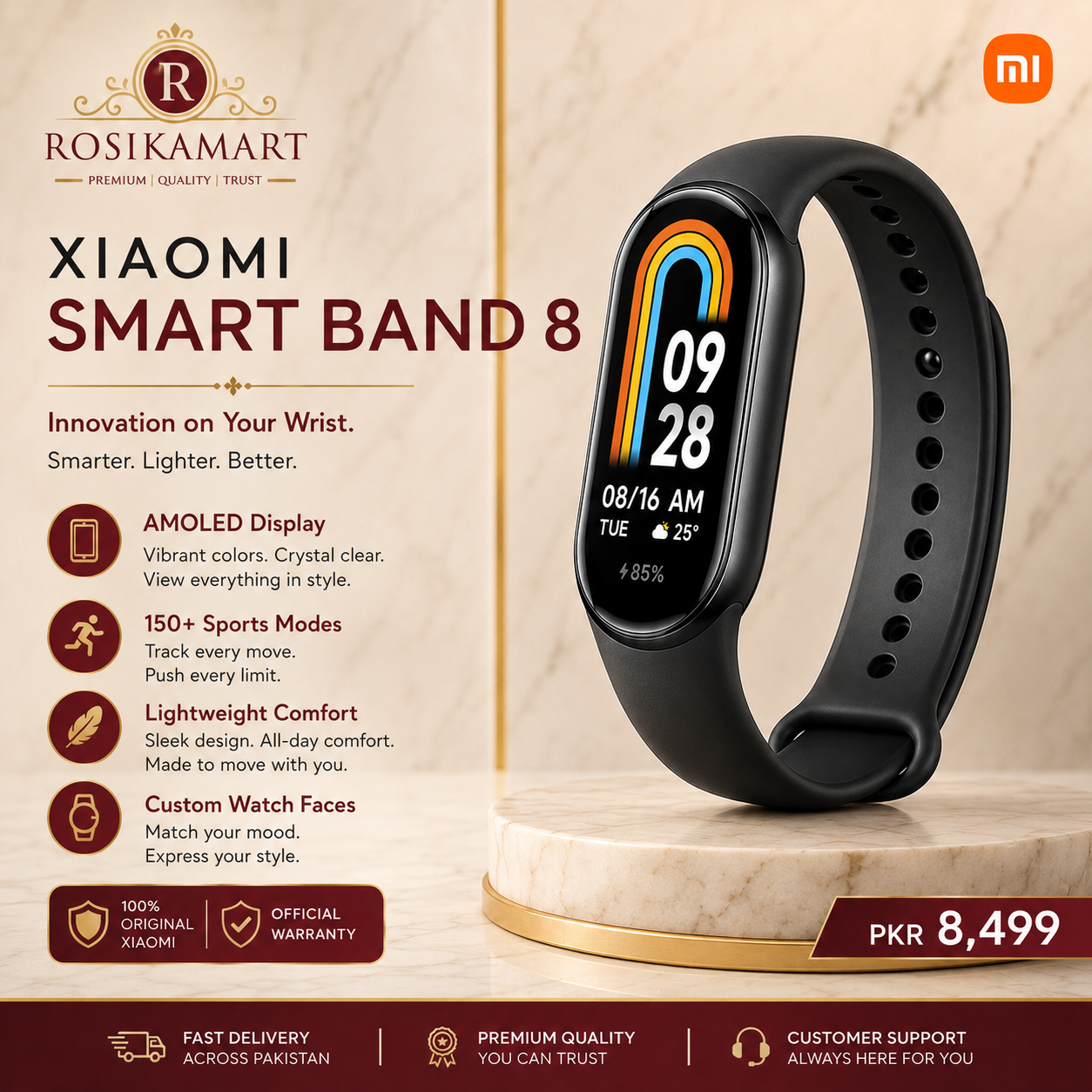 Xiaomi Smart Band 8 – Advanced Fitness & Health Tracker