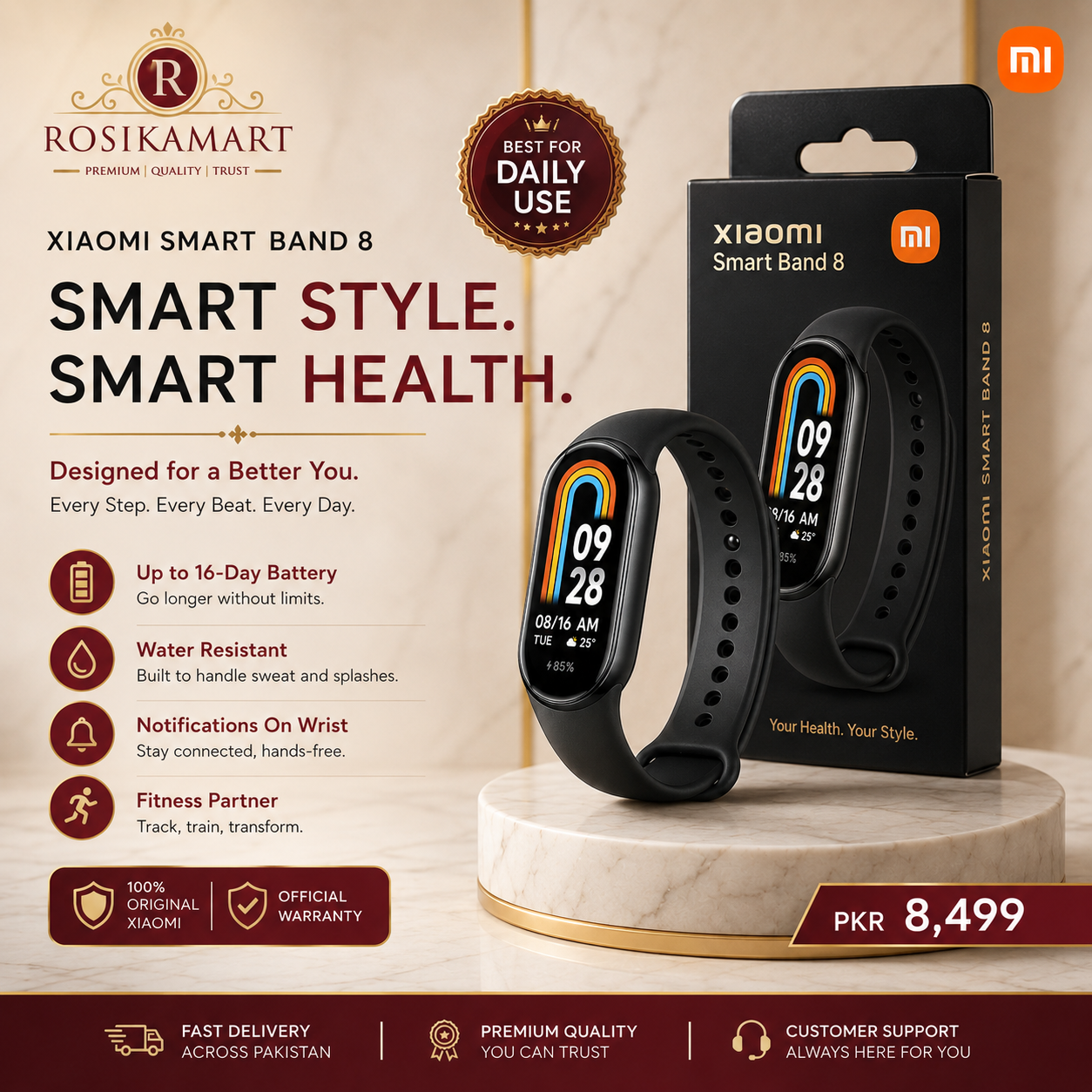 Xiaomi Smart Band 8 – Advanced Fitness & Health Tracker
