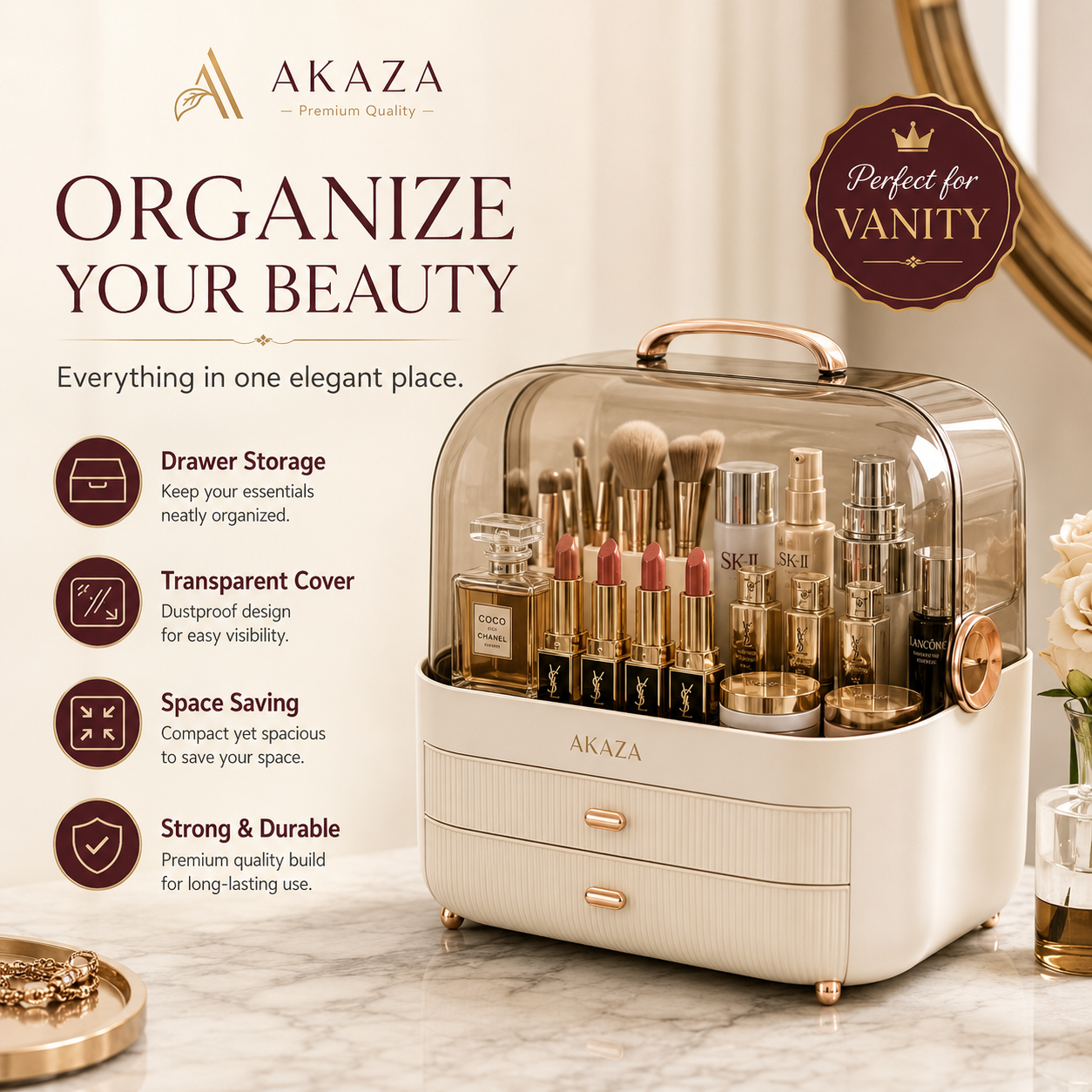 Cosmetic Organizer Makeup Box