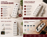 Power Strip Extension Board 8 Outlets 5m Cable
